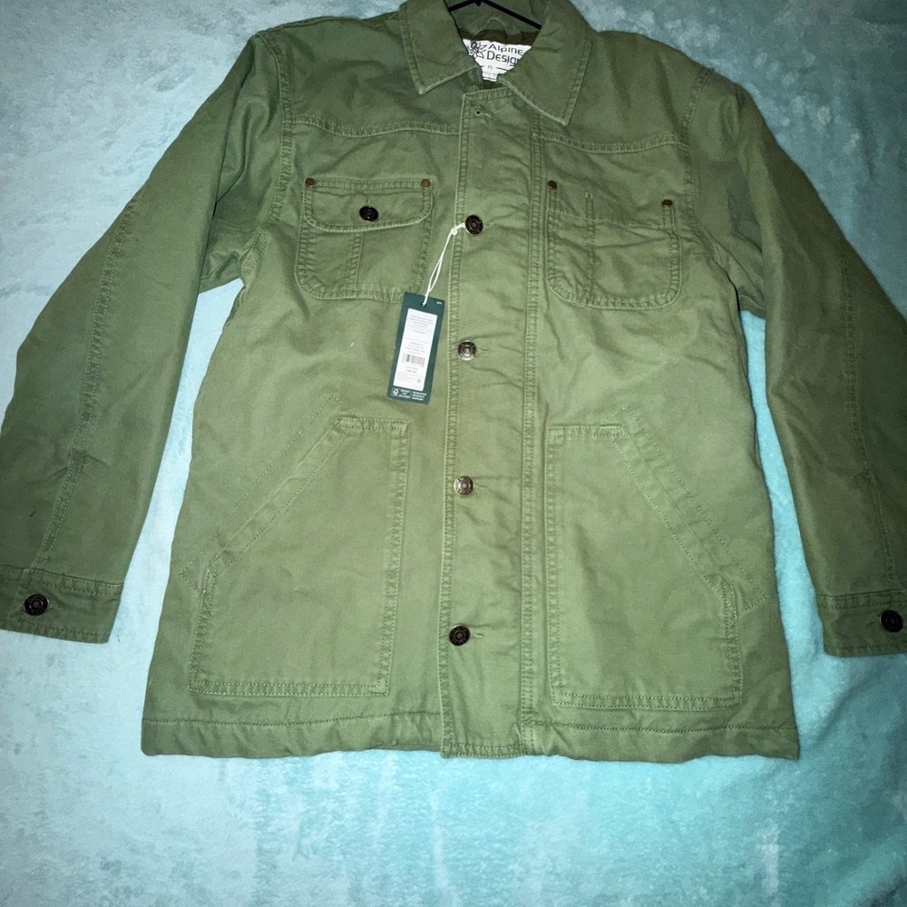 Alpine Design‎ Women XS NWT Chore Coat Lush Olive Quilted Lined Cotton Jacket